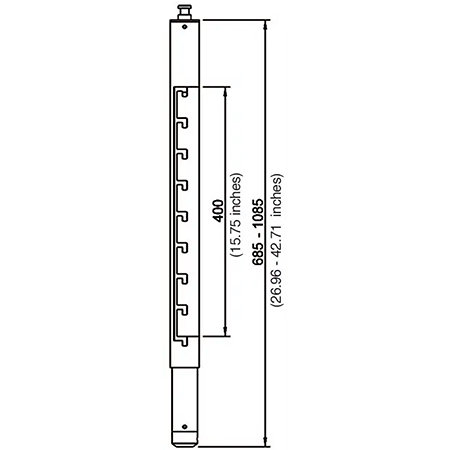 Arakno Extension Column Black L 9266 Euromet