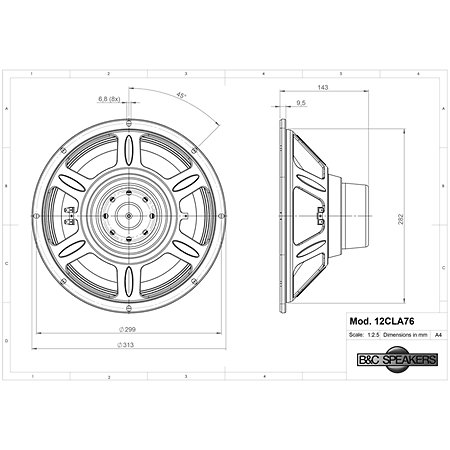 12CLA76 8 Ohm B&C Speakers