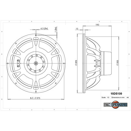 15DS100 4 Ohm B&C Speakers