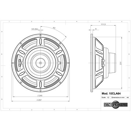10CLA64 16 Ohm B&C Speakers