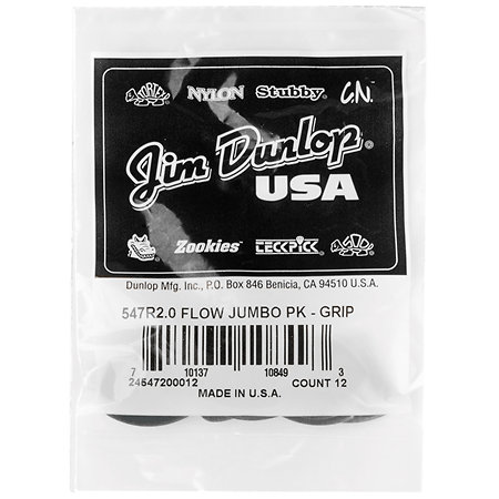 547R200 Flow Jumbo Grip 2,00 mm Sachet de 12 Dunlop