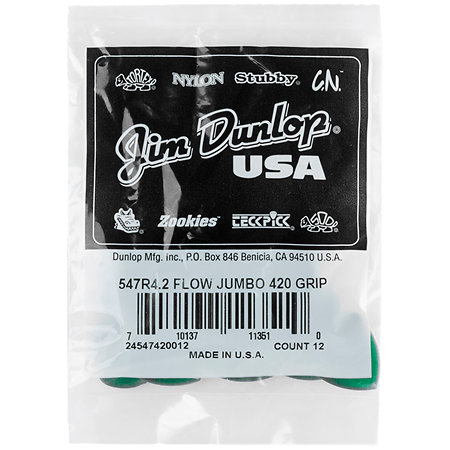 547R420 Flow Jumbo Grip 4,20 mm Sachet de 12 Dunlop