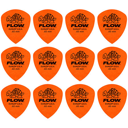 Dunlop 558P060 Tortex Flow Standard 0,60 mm Sachet de 12