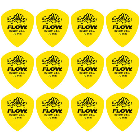 Dunlop 558P073 Tortex Flow Standard 0,73 mm Sachet de 12