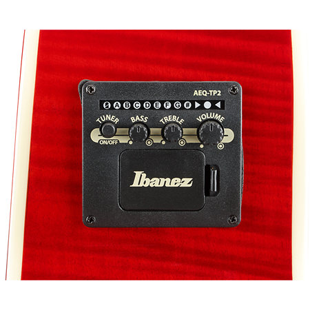 AE170 NTR Natural Gloss Top + Red Gloss Ibanez