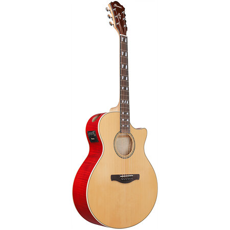 AE170 NTR Natural Gloss Top + Red Gloss Ibanez
