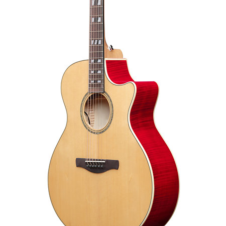 AE170 NTR Natural Gloss Top + Red Gloss Ibanez