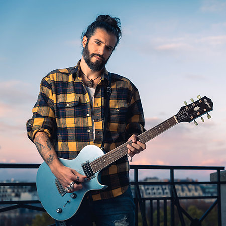 Waxx Nighthawk Studio Pelham Blue + Etui Epiphone