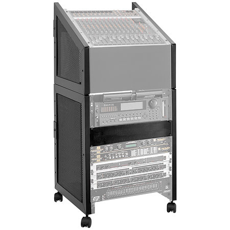 Quik Lok RS513 Stand rack 14U avec roulettes de transport