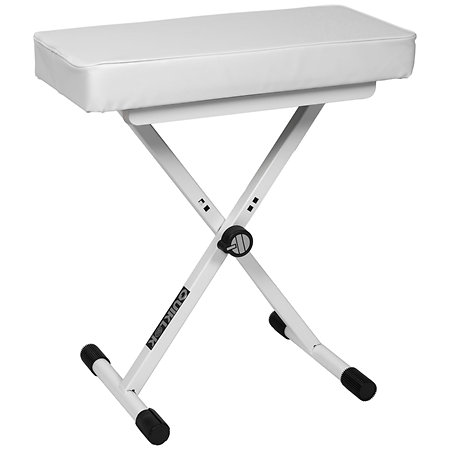 KEYBUNDLE1-WH pack avec stand clavier, siège et casque White Quik Lok