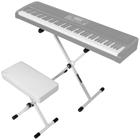 KEYBUNDLE1-WH pack avec stand clavier, siège et casque White Quik Lok
