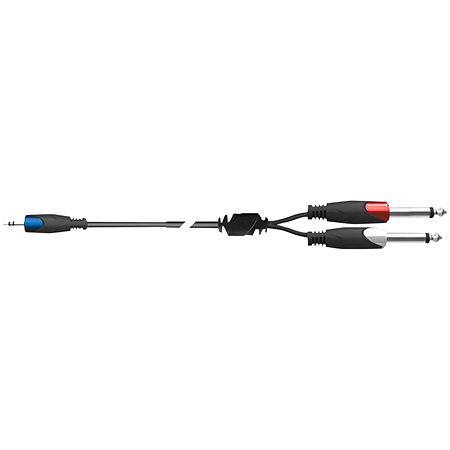 Quik Lok SX30-3K Câble audio minijack stéréo 2 x jack mono 3 m