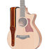 4107-25 Century Strap,Med Brown Leather,2.5" Med Brown/Butterscotch/Black Taylor