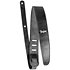 4102-25 Strap Black Leather Suede Back 2.5" Black Leather Silver Logo Taylor