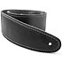 4102-25 Strap Black Leather Suede Back 2.5" Black Leather Silver Logo Taylor