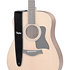 4102-25 Strap Black Leather Suede Back 2.5" Black Leather Silver Logo Taylor