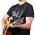 4102-25 Strap Black Leather Suede Back 2.5" Black Leather Silver Logo Taylor