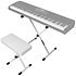 KEYBUNDLE1-WH pack avec stand clavier, siège et casque White Quik Lok