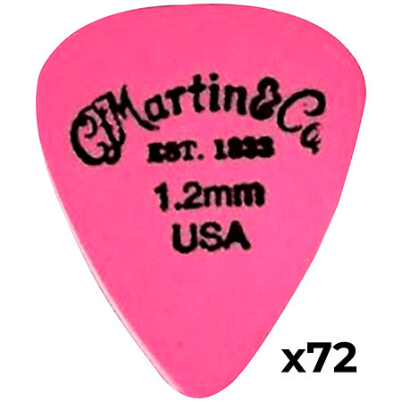 Martin Guitars P5121 Pick Heavy Sachet de 72 Rose