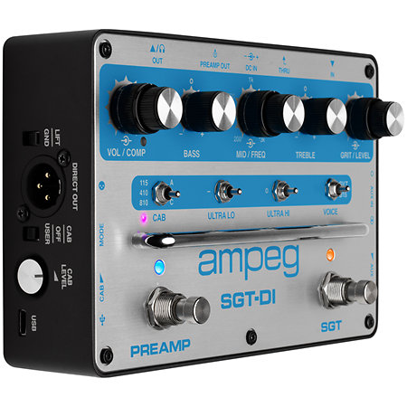 ベース Ampeg SGT-DI Blue Line Ampeg SGT-DI Blue Line All-In-One Bass Box Effects Pedal