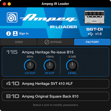 SGT-DI Blue Line Anniversary Edition Ampeg