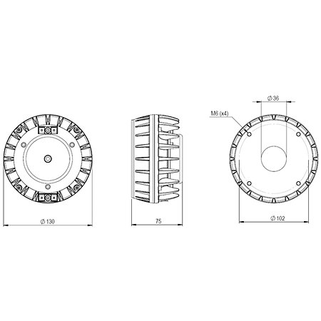 B&C Speakers DCX354 8 Ohm Coax Driver