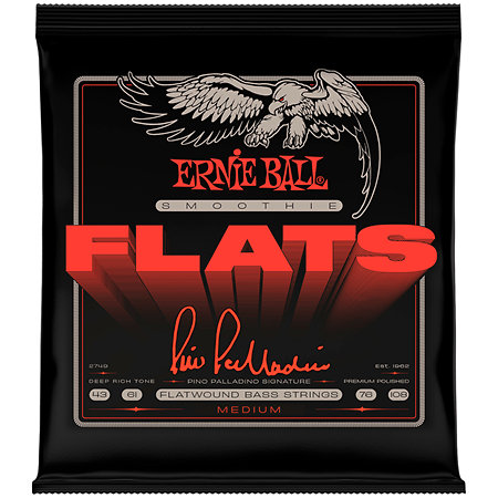 2749 Pino Palladino Signature Bass Flats Strings 43-108 Medium Ernie Ball