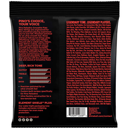 2749 Pino Palladino Signature Bass Flats Strings 43-108 Medium Ernie Ball