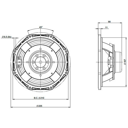 B&C Speakers 8NDL51 16 Ohm