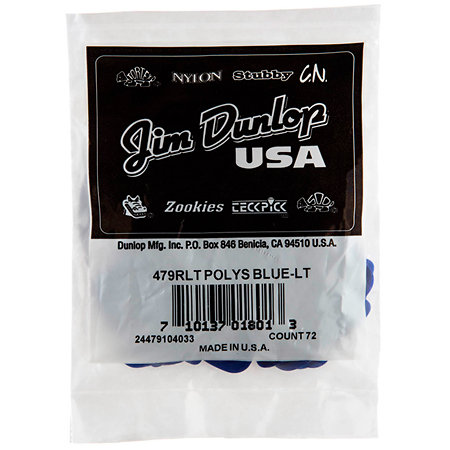 479RLT Polys Light Blue Sachet de 72 Dunlop