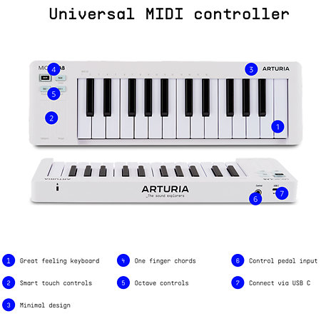 Arturia MicroLab MK3 White