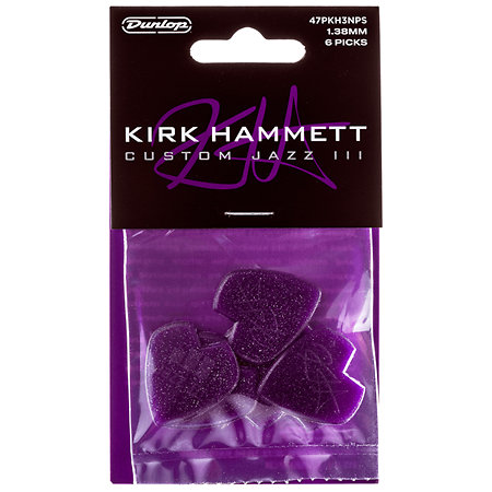 47PKH3NPS Kirk Hammet Purple Sparkle Jazz Sachet de 6 Dunlop