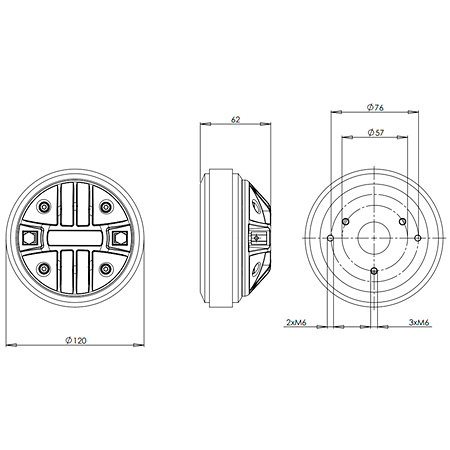 B&C Speakers DE250TN 8 Ohm Driver