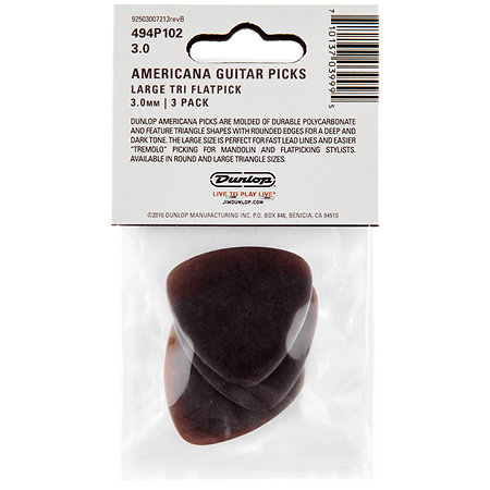 494P102 Americana Flat Large Triangle Sachet de 3 Dunlop