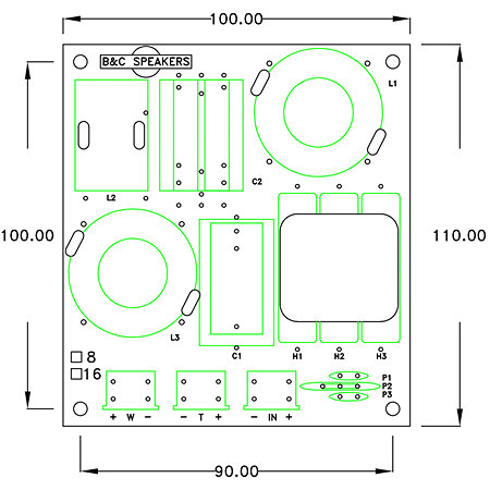 B&C Speakers FB354 16 Ohm Crossover