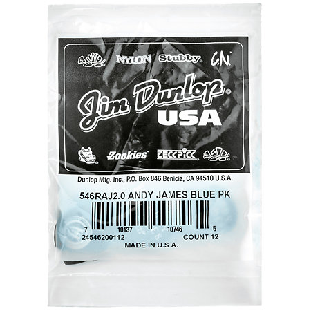 546RAJ200 Andy James Flow 2,00 mm Sachet de 12 Dunlop