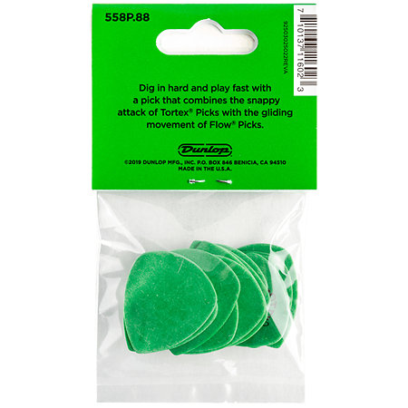 558P088 Tortex Flow Standard 0,88 mm Sachet de 12 Dunlop