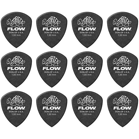 Dunlop 558P135 Tortex Flow Standard 1,35 mm Sachet de 12