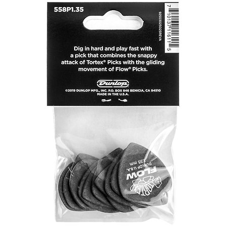 558P135 Tortex Flow Standard 1,35 mm Sachet de 12 Dunlop