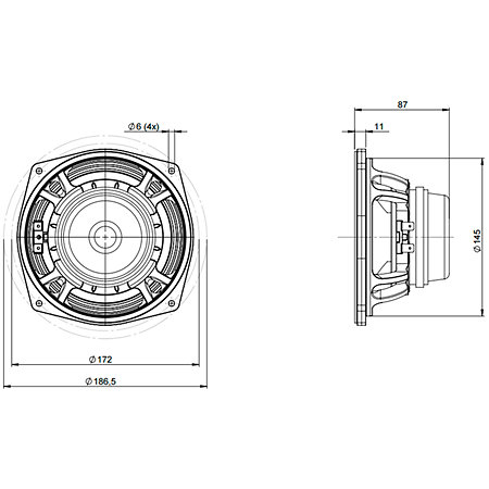 6MBX44 16 Ohm B&C Speakers