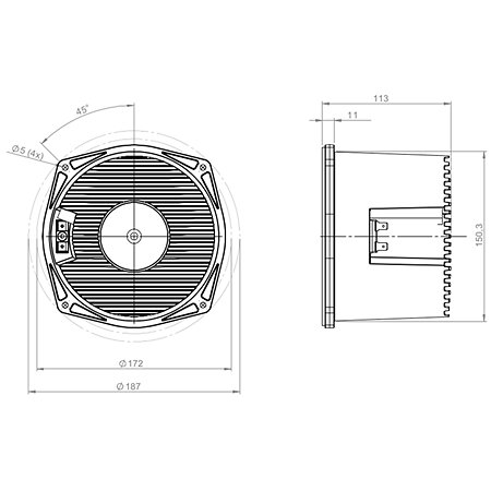 6NSM51 16 Ohm B&C Speakers