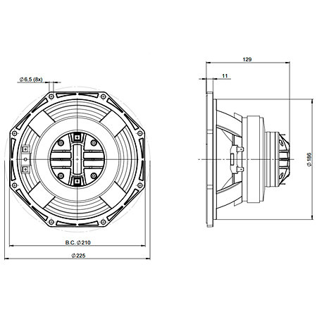 B&C Speakers 8CXT 8 Ohm