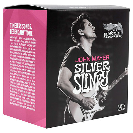 3817 John Mayer Silver Slinky Nickel Wound 10,5-47 Ernie Ball