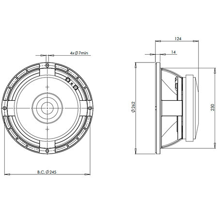 10MD26 16 Ohm B&C Speakers