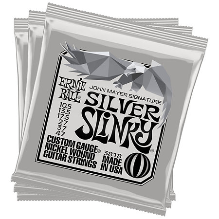 3818 John Mayer Silver Slinky Nickel Wound 10,5-47 Ernie Ball