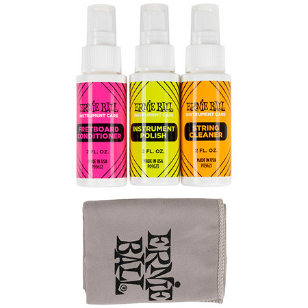 4225 Pack de 3 produits entretien guitare + microfibre Ernie Ball