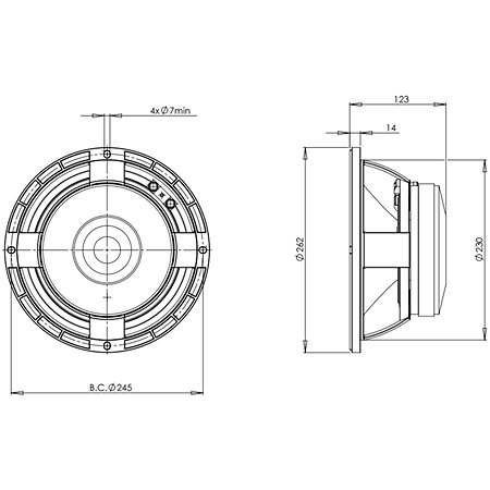10PS26 16 Ohm B&C Speakers