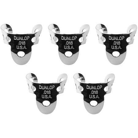 Dunlop 33P018 Onglet doigt Nickel 0,018 Sachet de 5