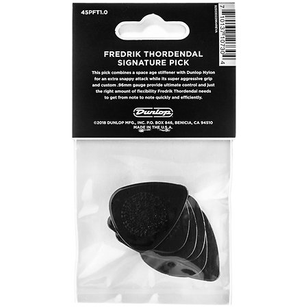 45PFT100 Meshuggah Fredrik Thordendal Signature Nylon Pick 0,96 mm Sachet de 6 Dunlop
