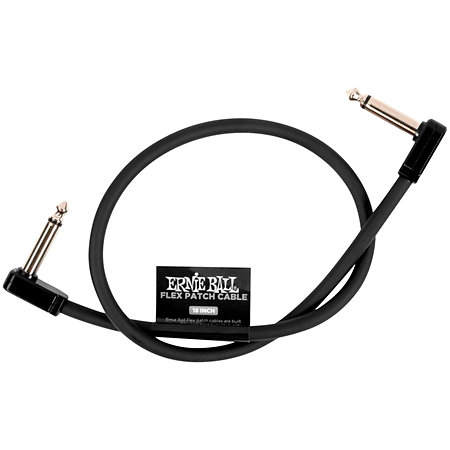Ernie Ball 6441 Câble de patch Flex 45 cm Black